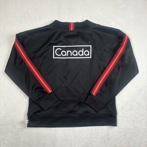 Team Canada Olympic Exclusive Black Long Sleeve Sweatshirt Women's Small V-Neck